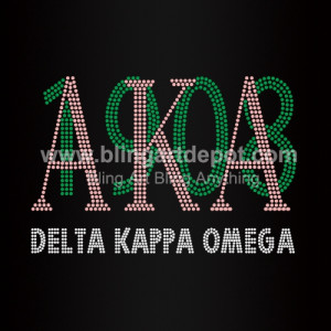 Delta Kappa Omega Letters Iron On Rhinestone Heat Transfers Delta Kappa Omega Letters Iron On Rhinestone Heat Transfers